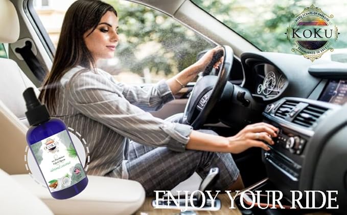 Almond Coconut Air Freshener - Room Spray - Odor Eliminator - Deodorizer - Car Air Freshener - Home Spray - Linen Spray - Fabric Refresher - Non-Toxic - Alcohol Free – Made in USA (8 Oz)