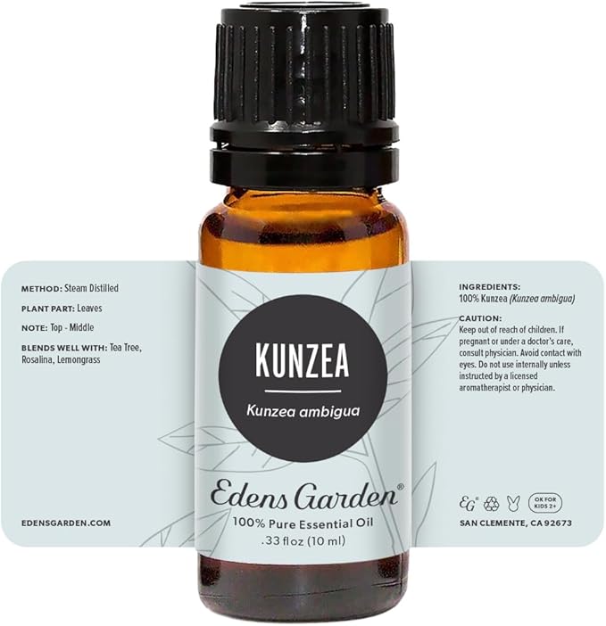Edens Garden Kunzea Essential Oil- 100% Pure Premium Grade, Undiluted, Natural, Therapeutic, Aromatherapy, The Best for Diffuser, Skin, Humidifiers, Kid Safe 10 ml (.33 fl oz)