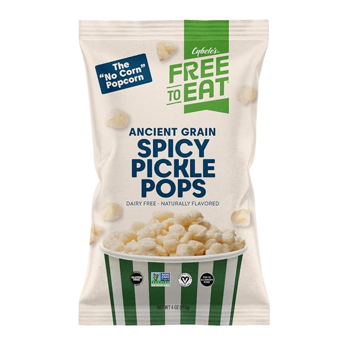 Cybele's Free-to-Eat Ancient Grain Pops - Healthy Snacks, All Natural, Gluten-Free, Vegan, No Preservatives or Additives (Variety Pack 4oz, Pack of 4)
