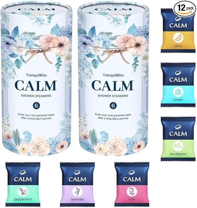 Shower Steamers 12 Count, Scented Shower Bombs with Organic & Natural Fragrance, Self-Care & Relaxation Birthday Presents for Women Who Have Everything