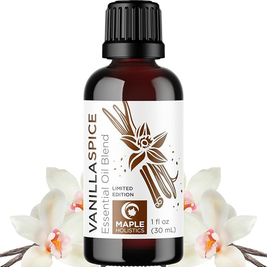 Vanilla Essential Oil Blend for Diffusers - Vanilla Spice Aromatherapy Essential Oil for Diffusers Baths Candles Soaps & DIYs Made with 100% Pure Oils Nutmeg Cinnamon Cardamom & Clove