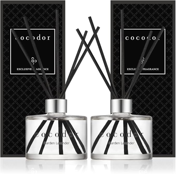 Cocod'or Signature Reed Diffuser / Garden Lavender / 6.7oz(200ml) / 2 Pack/Reed Diffuser, Reed Diffuser Set, Oil Diffuser & Reed Diffuser Sticks, Home Decor & Office Decor, Fragrance and Gifts