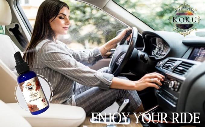 Sandalwood Air Freshener - Room Spray - Odor Eliminator - Deodorizer - Car Air Freshener - Home Spray - Linen Spray - Fabric Refresher - Non-Toxic - Alcohol Free - 4 Oz