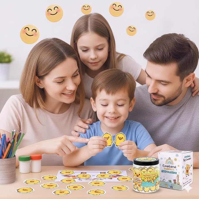 60 Positive Duck Cards Jar, Affirmation Cards for Women, Emotional Support Duck, Duck Gifts for Women, Duck Gifts, Duck Gift for Duck Lovers, Duck Bracelets, Positive Duck