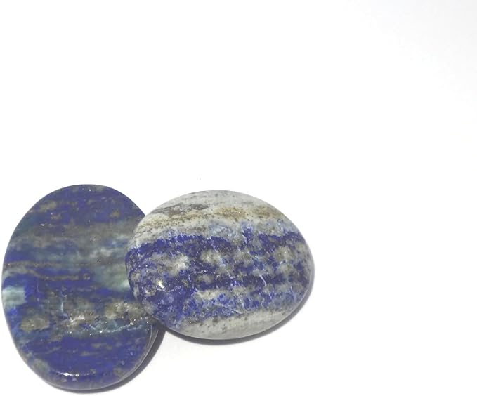 L PEDRA & CRYSTAL Worry Stone A Handheld Comfort to Ease Stress, Enhance Focus, and Promote Inner Peace (Lapiz Lazuli Worry Stone)