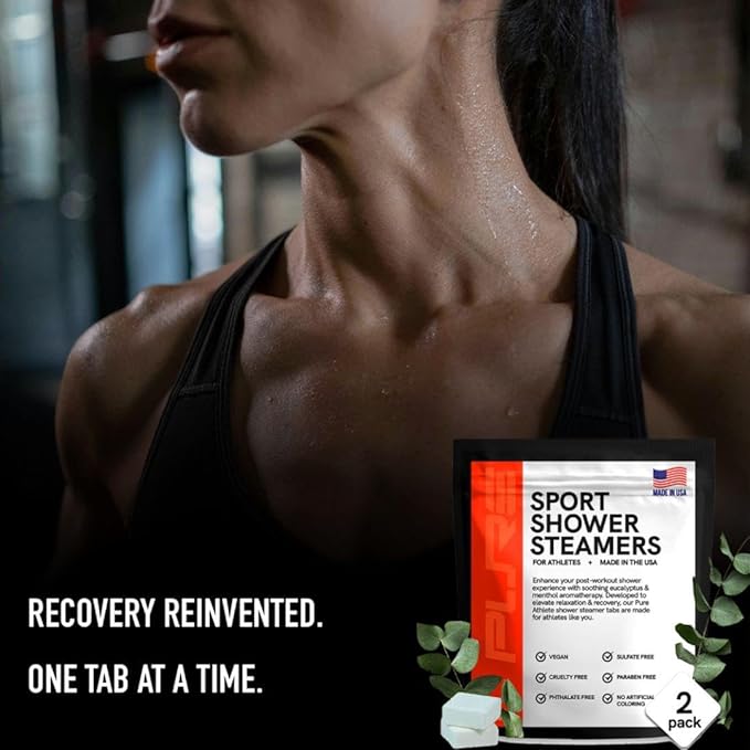 Sport Shower Steamers - Made in USA with Natural Lavender Essential Oil, Aromatherapy, Stress and Sinus Relief, Muscle Recovery for Athletes, Best Unique Birthday Gifts for Self Care Relaxation