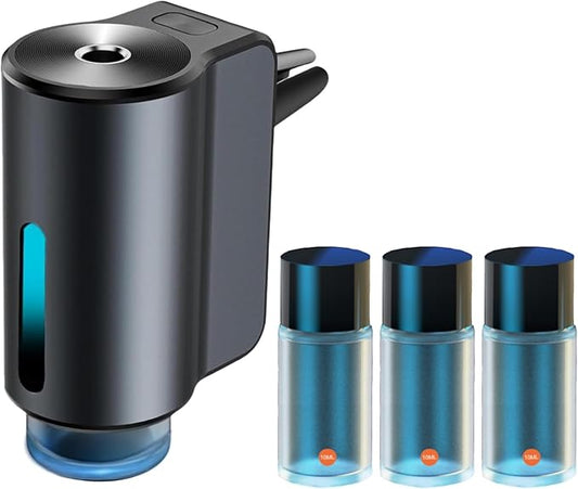 Car Air Freshener Diffuser with Three Adjustable, Rechargeable Car Diffusers, Car Fresheners Long Lasting (Ocean)