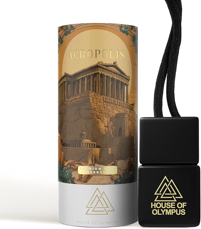 Car Air Freshener Gift Set | 100% Natural Essential Oils | Luxury Car Scent by House of Olympus | Made in USA