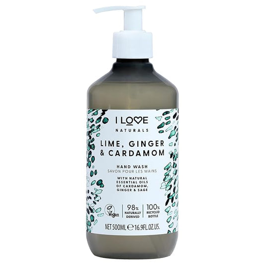 I Love Naturals Lime, Ginger and Cardamom Hand and Body Lotion - Moisturizing Lotion for Dry Skin - Coconut Oil and Shea Butter Lotion - 16.9 oz
