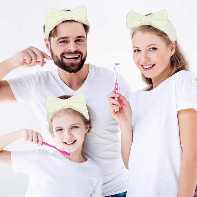 10 Pack Beige Spa Headband for Washing Face Skincare Headbands Bulk for Women Girls Soft Coral Fleece Hairband Cute Bow Headbands for Washing Face Makeup