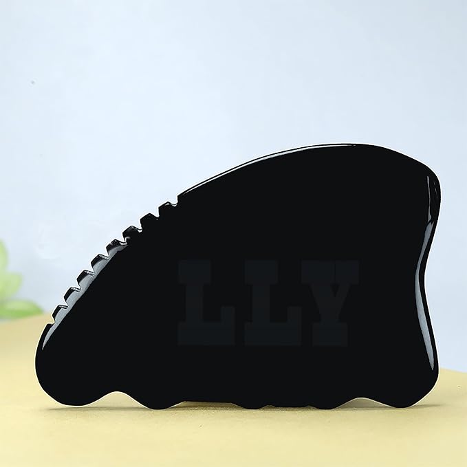 LLY Multifunctional Scraping Massage Tools. Natural Black sibin bian Stone. Beauty & Health Care,Relieve Wrinkles,Muscle and acupoint Massage (Knife Shaped Scraping Massager)