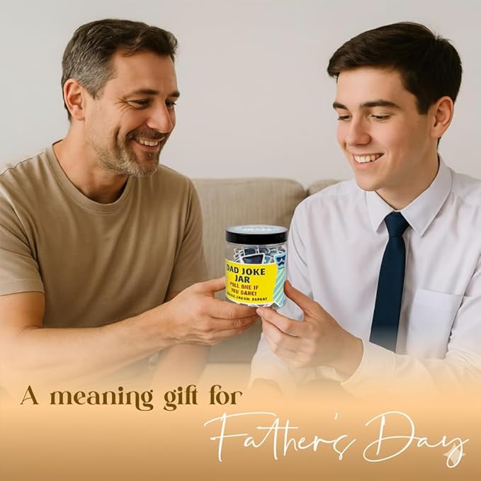 60 Dad Jokes Cards Jar, NFC 1000 Dad Jokes Bracelet, Funny Birthday Gift for Dads Men, White Elephant Gifts for Adults, Men Granpa Gift, Funny Gag Gifts