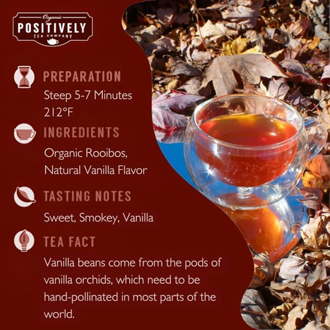 Organic Positively Tea Company, Rooibos Tea Sampler, Loose Leaf, 4 Ounce, 3 Pack
