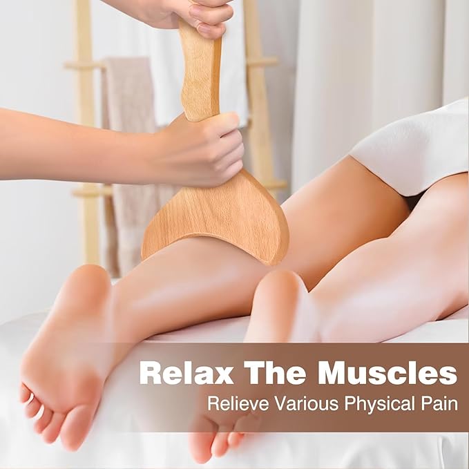 JUANWAN 12-in-1 Wood Therapy Massage Tools Lymphatic Drainage Massager Wooden Massage Body Sculpting Tools Maderoterapia Kit Wood Therapy Tools for Muscle Pain Relief Body Shaping Anti-Cellulite