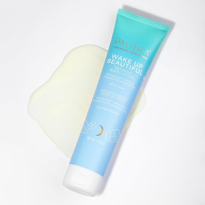Pacifica Body Lotion Retinol Cream -Wake Up Beautiful Retinoid Renewing for Skin Elasticity Hydration & Plumpness - for Anti-Aging Fine Lines & Dry Skin Clean Vegan & Cruelty-Free Dermatologist Tested