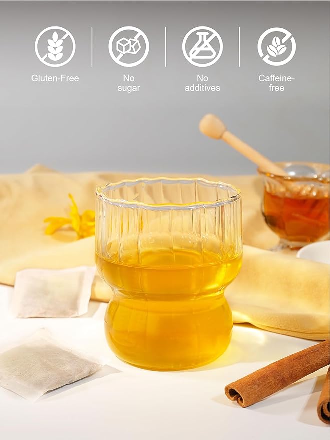 TeeLux Turmeric Ginger Cinnamon Tea, Natural Turmeric Herbal Tea with Ginger and Cinnamon, Spicy & Sweet Flavor, Caffeine Free, 100 Count