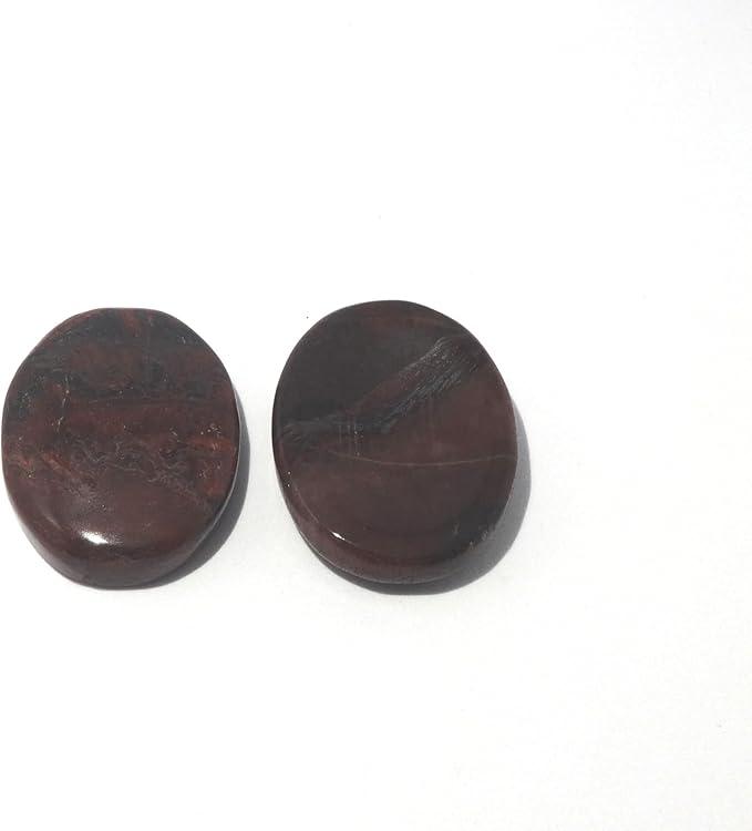 L PEDRA & CRYSTAL Worry Stone A Handheld Comfort to Ease Stress, Enhance Focus, and Promote Inner Peace (Red Tiger Eye Worry Stone)