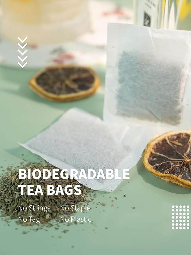 HYNTMYT Peppermint Tea Bags, Natural Peppermint Leaves, Crisp Mint Flavor, Caffeine Free, 100 Count