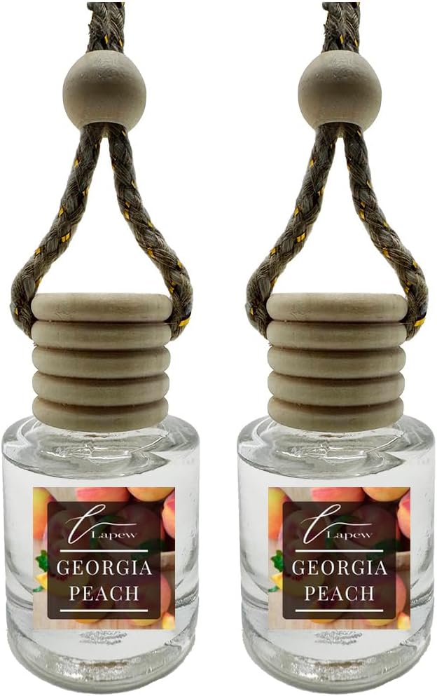 Car Air Freshener Diffuser – 2 Pack Hanging Air Freshener Diffuser (.34 Oz, Georgia Peach)