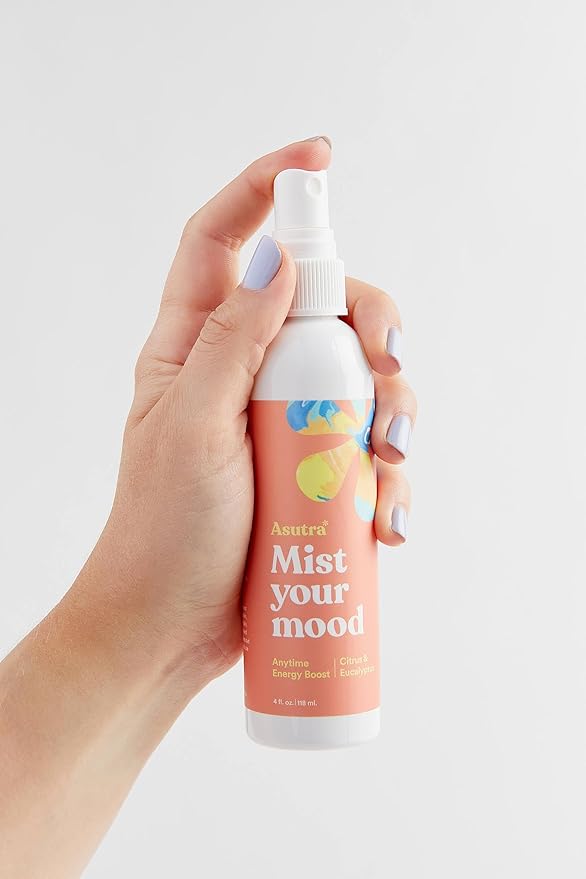 ASUTRA Multi-Use Essential Oil Aromatherapy Spray (Citrus & Eucalyptus), 4 fl oz – Mist for Face, Body, Rooms & Linens – Car, Fabric, and Bathroom Freshener