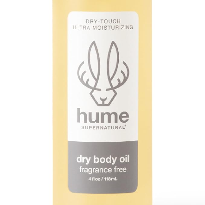 HUME SUPERNATURAL Dry Body Oil Spray - Moisturizing Oil for Dry Skin, After Shower Body Oils for Women and Men, Oil Body Spray, Nourishing, Hydration, Glow, Fragrance Free, 1 Pack