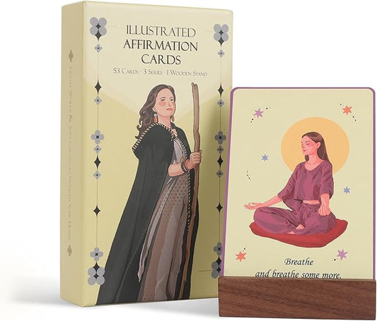 Affirmation Cards for Women – 53 Daily Motivational Cards with Display Stand | Inspirational Self-Care & Meditation Gift, Birthday Gifts for Women & Best Friends