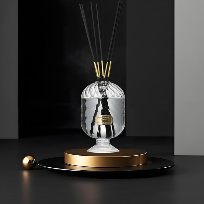 Reed Diffuser Set, Pretty Valley Home Diffuser 200Ml / 6.76 fl OZ Gift Box - Includes Reed Diffuser Sticks, Long Lasting Fragrance Oil and Glass Bottle for Office Living Room Decor (Magnolia Orchid)