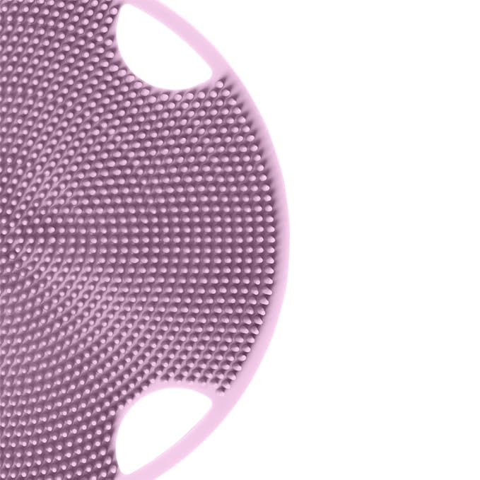 Boie USA Flat Body Scrubber - Hygienic, Exfoliating Loofah Alternative - Feels Like Silicone Scrubber Gentle on Sensitive Skin, Hypoallergenic, BPA- & Latex-Free, Made in The USA (Thistle)