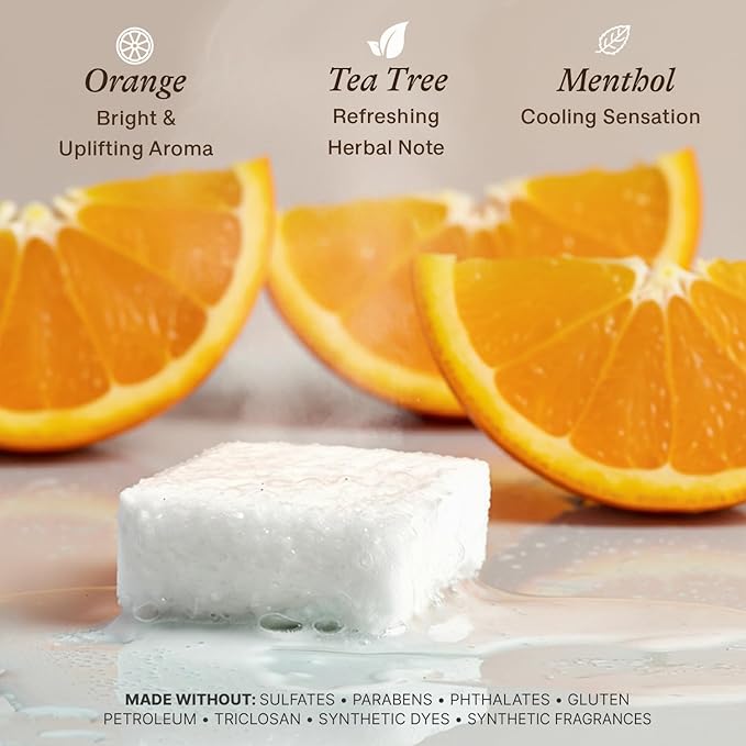 Shower Steamers Aromatherapy - USA Made with Natural Ingredients & Citrus Essential Oil, Long Lasting Shower Bombs for Energy Boost, Gift Set for Women & Men, Spa Gifts & Shower Accessories