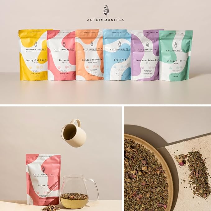 AutoimmuniTea – AIP Thyroid Support and Hormone Balance Tea for Women, Autoimmune Protocol Caffeine Free Eleuthero Tulsi, Spearmint, Licorice Tea Bags