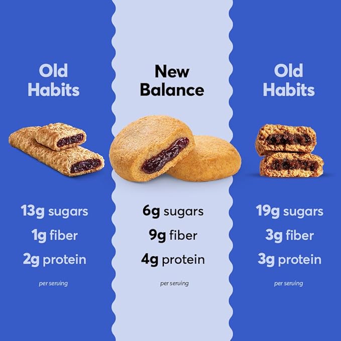 Olyra Blueberry Fruit Bars, Prebiotic High Fiber Snack, Organic Snack, Healthy Snacks for Adults and Kids, Low Sugar, Vegan, Office Breakfast Bars, USDA Certified Organic, Non GMO (Pack of 24)