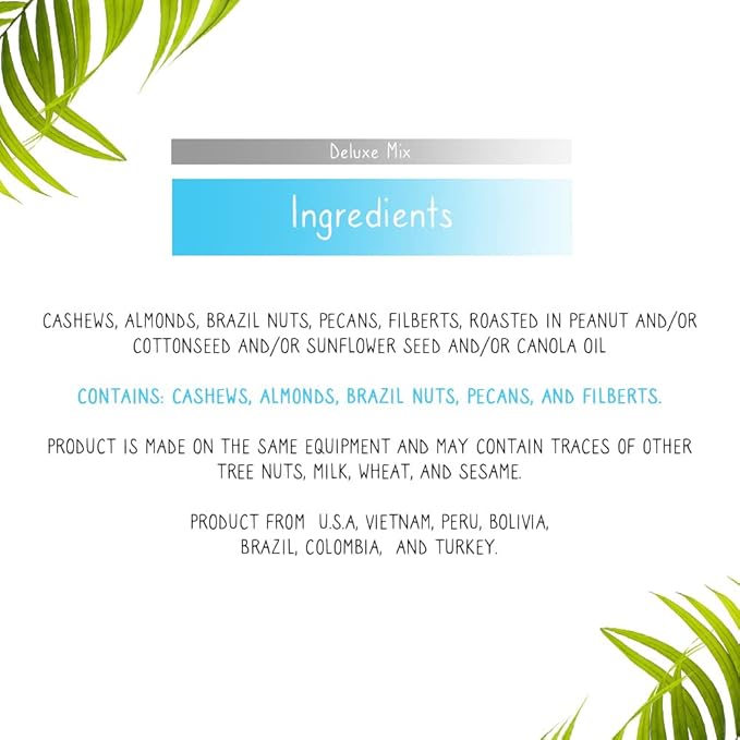 Jaybee’s Unsalted Mixed Nuts | 32 oz | Gourmet Roasted Deluxe Nut Mix with Cashews, Almonds, Pecans, Hazelnuts, Brazil Nuts (No Peanuts) | Keto, Vegan Friendly, Kosher, Healthy Snacks