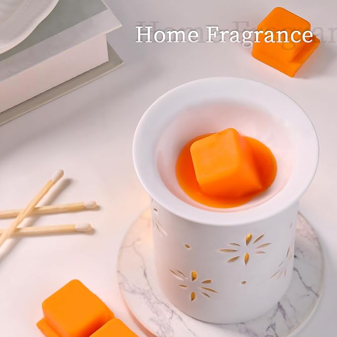 LETINE Wax Melts 10oz(4 Pack), Pumkin FallScented Wax Melts, 100% Soy Wax Melts Wax Cubes with All- Natural Strong & Non Toxic Essential Oil for Warmer, Gifts Set for Home Fragrance/Seasonal Scents