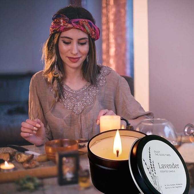 Scented Candles Gift Set for Women – Clean Floral Soy Wax Candles with Lavender, Rose, Coconut & Strawberry – Relaxing Aromatherapy Candles for Home Décor, Birthday & Holiday Gifts