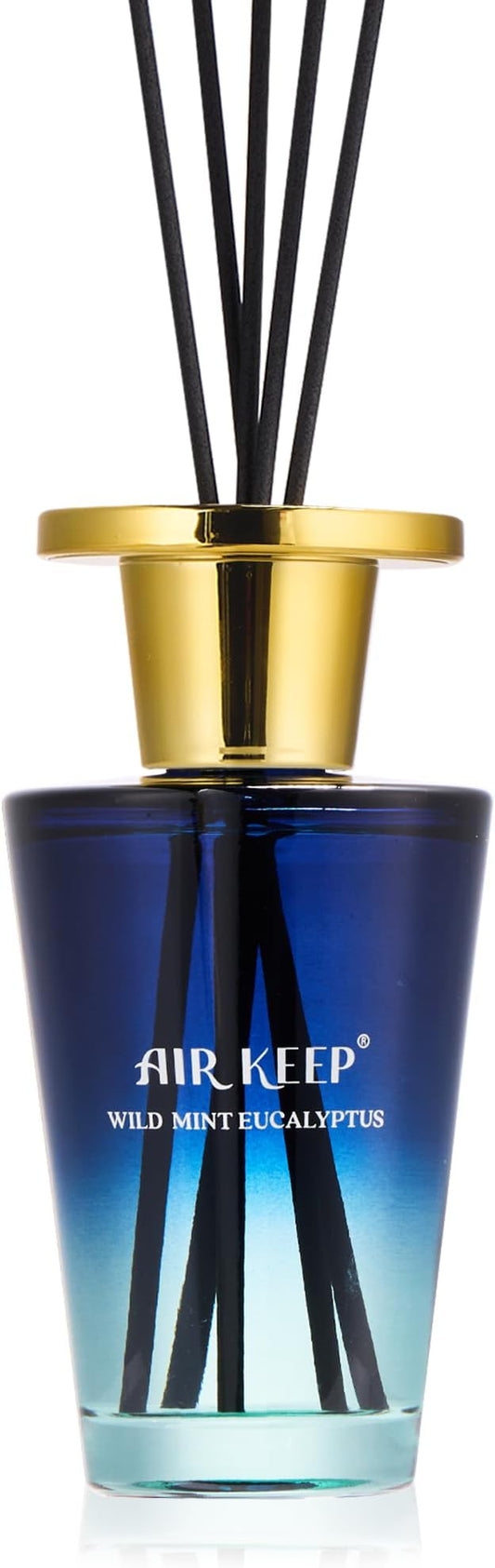 Airkeep Reed Diffuser Set 5.07 fl oz, Wild Mint Eucalyptus Scent Diffuser with Sticks, Home Fragrance Oil for Bedroom, Bathroom, Office Decor