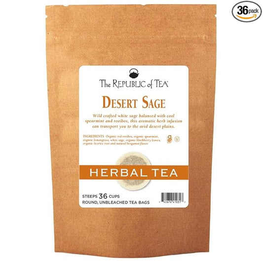 The Republic of Tea - Desert Sage Herbal Tea, 36 Tea Bag Refill