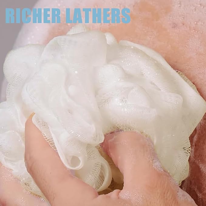 3pcs Washcloth Loofah with Portable Traveling Case 2 in 1 Bar Soap Pouch Combo Shower Loofah Bath Sponge Exfoliating Body Scrubber for Body Wash Cleansing and Smooth Skin