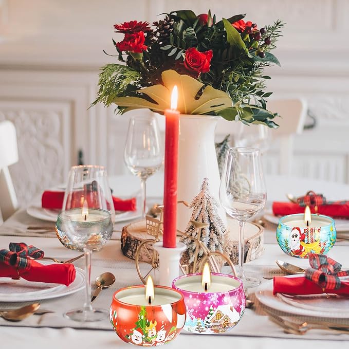 16Pack Christmas Candles Gift Set, Long Lasting Burning Natural Soy Wax 2.5oz Scented Candles with Essential Oils for Home Scented,