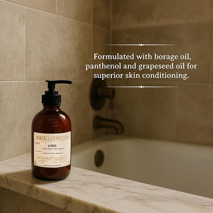C.O. Bigelow Iconic Collection Amber Body Lotion, Scented Body Cream with Grapeseed Oil and Shea Butter, 10.5 fl oz