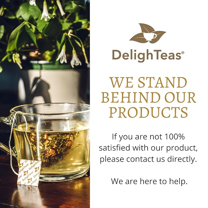 DelighTeas Liver Detox Tea Bags | Eco-Conscious Pyramid Tea Bags | Ayurvedic Stomach Relief & Liver Support | USDA Organic, Vegan, Caffeine Free, Kosher | 30 Tea Bags, 4g each