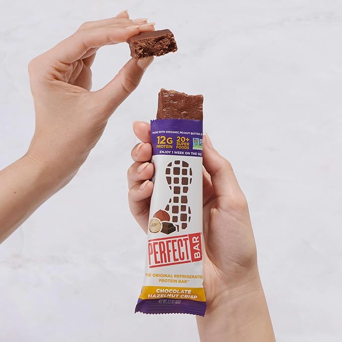 Perfect Bar Original Refrigerated Protein Bar, Chocolate Hazelnut Crisp, 2.3 Ounce Bars, 8 Count (Pack of 3)