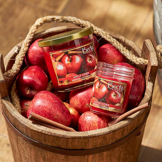8oz Apple Cinnamon Scented Candles for Home, 45 Hrs Soy Wax Candle, Candle for Cozy Autumn Home Decor, Fall Scented Candles, Candle Fall Gifts for Men and Women