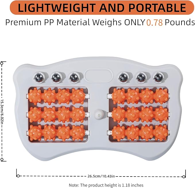 Foot Massage Roller, Portable Reflexology Massager for Relieve Pain from Plantar Fasciitis and Improved Circulation,Three Massage Techniques for Relax Muscles suitable for Home Office Use (orange)