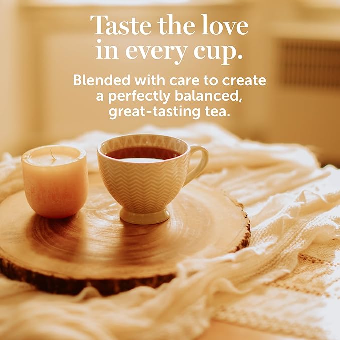 Red Rose Ginger Lemon Tea Caffeine Free Herbal Tea Naturally Flavored Tea with Mint, Lemon, Orange & Lemongrass Herbal Tea with 20 Individually Wrapped Tea Bags Per Box (Pack of 6)