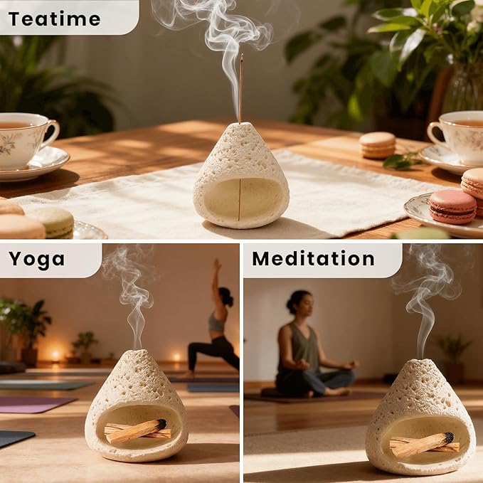 Incense Burner Holder, Palo Santo Holder for Meditation, Yoga and Home Décor, Cone Burner Inspirational Home Decoration Gifts