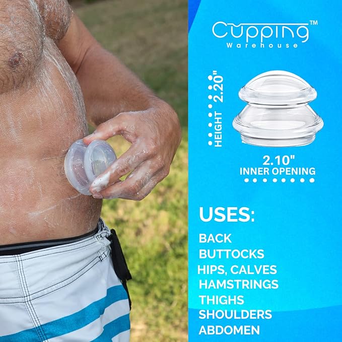 Beginner (Soft) Supreme 2 Large Intermediate Pro 5560 Cupping Therapy Set- Beginner,Clinic & Home Use Silicone Cupping Set- Cupping Set Massage Therapy Cups- Suction Cups for Body