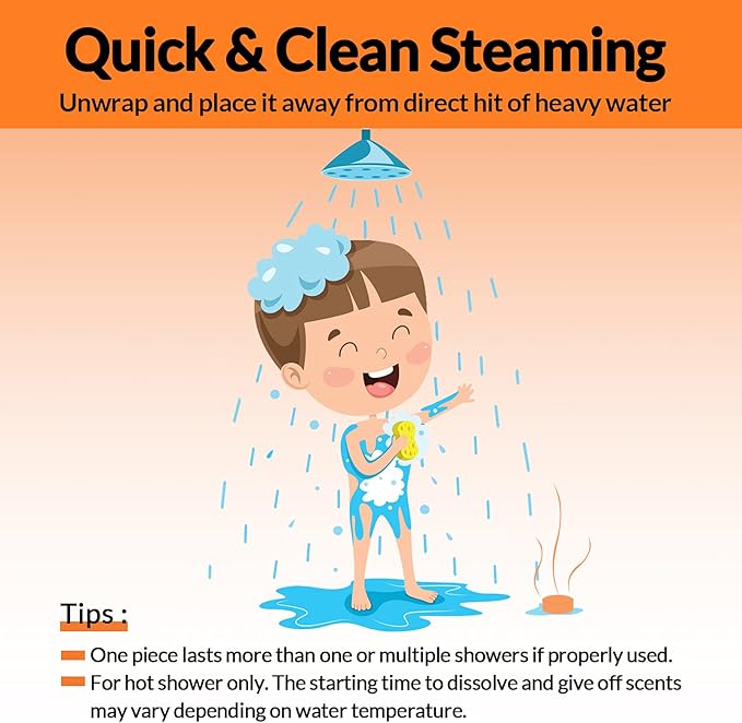 Lagunamoon Aromatherapy Shower Steamers, 6 Piece Variety Pack Handmade Shower Steamers with Pure Essential Oils to Relax, Moisturize for Spa Day, Self Care for Men, Women, Pampering Gifts for Her