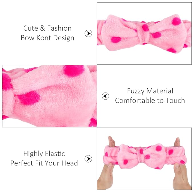 10 Pack Skincare Headbands Set for Women Girls Spa Headband for Washing Face Bulk Sleepover Party Supplies for Teen Girl Cute Bow Headbands for Washing Face Makeup