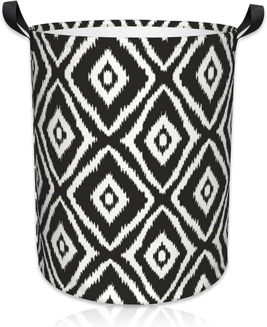 Laundry Basket Black Diamond Laundry Basket Oxford Cloth Laundry Hamper Large Storage Baskets Toy Organizer Tote Bag For Bedroom Clothes Bathroom 17.3(H) x16.5(D) Inch
