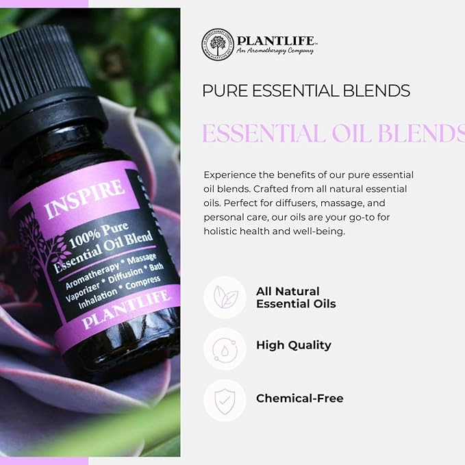 Plantlife Well Being Aromatherapy Essential Oil Blend - Straight from The Plant 100% Pure Therapeutic Grade - No Additives or Fillers - Made in California 10 ml